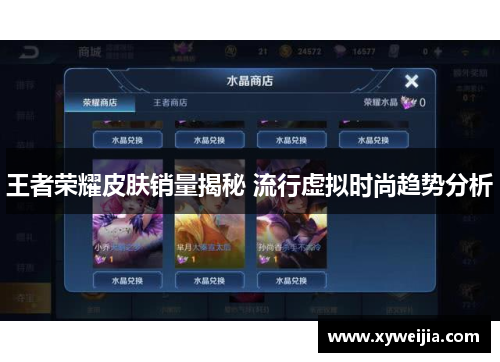 王者荣耀皮肤销量揭秘 流行虚拟时尚趋势分析
